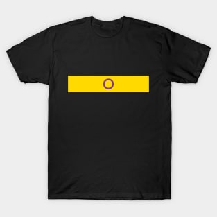 Intersex Pride Flag: Retro Horizontal Stripes T-Shirt